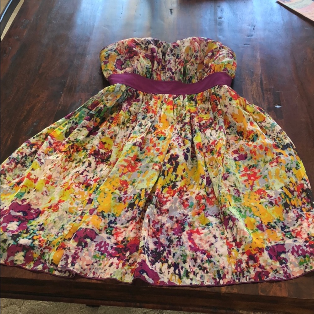 Donna Morgan multi color strapless dress